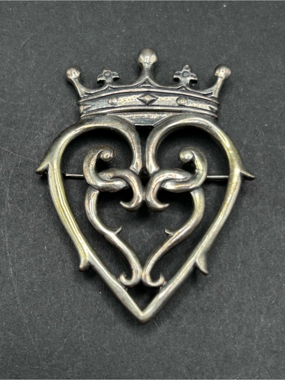 VTG H & H Luckenbooth Brooch Pendant Sterling Silver 10g